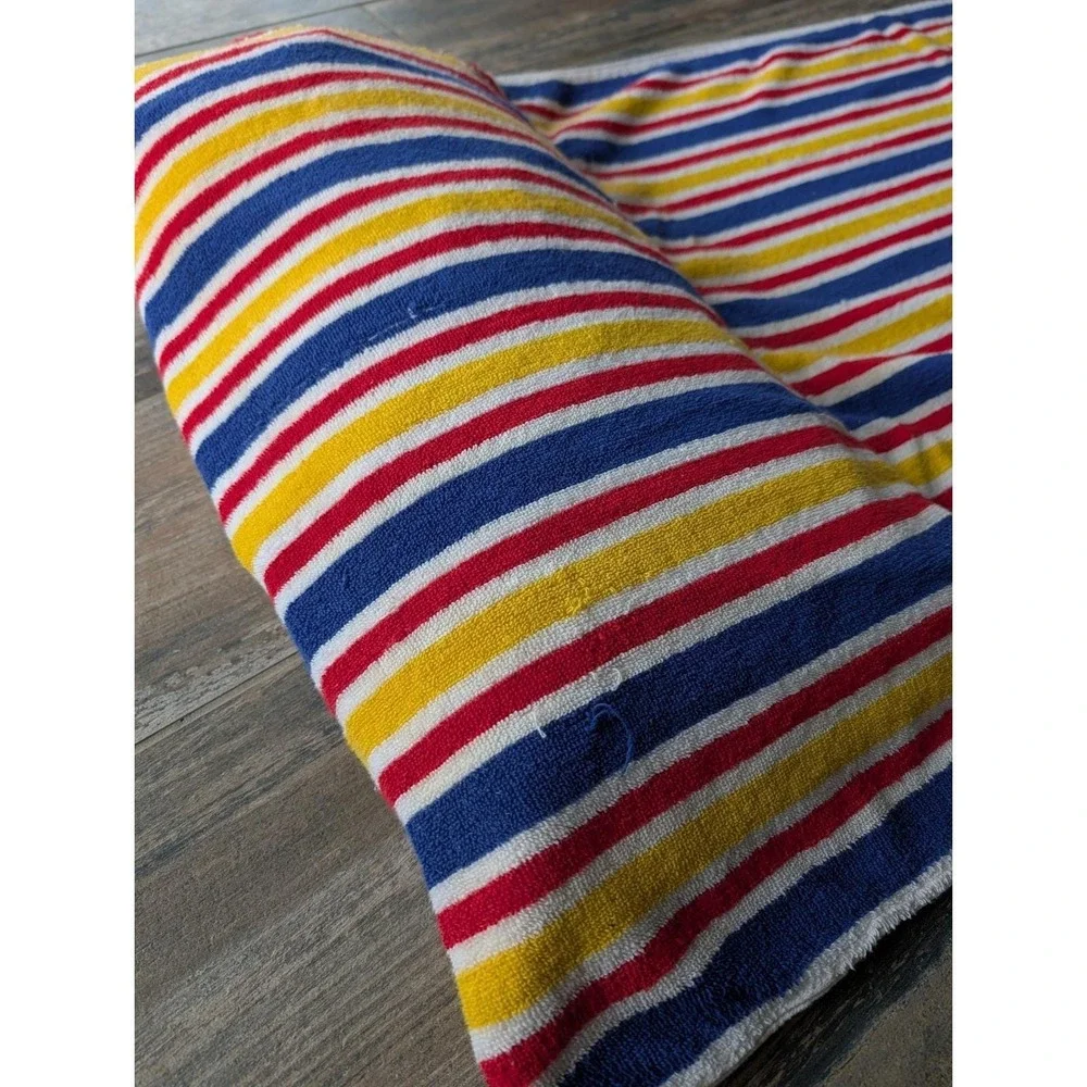 Vintage Dial Tone Soap Promo Red Yellow Striped Beach Towel Head Blow Up Pillow